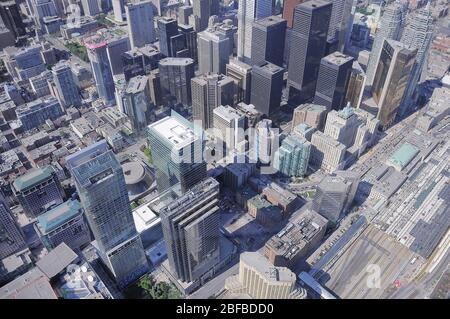 Vue aérienne sur le centre-ville. Toronto. Canada. Banque D'Images