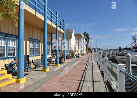 LOS ANGELES, CA/USA - 28 mars 2019: Village de pêcheurs à Marina del Rey est une attraction touristique populaire de Los Angeles Banque D'Images