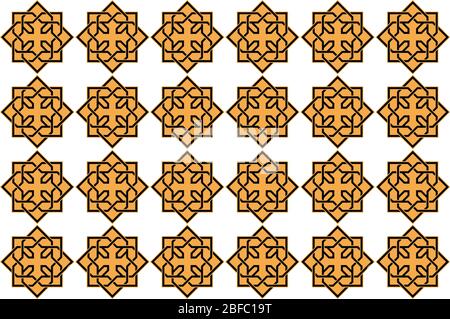 Coptic Horned croisé design décoratif, arabisc et motif , haute précision, NO.2.20 Illustration de Vecteur