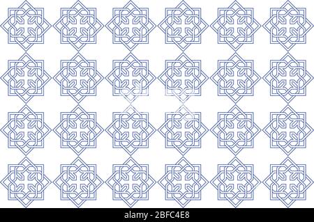 Coptic Horned croisé design décoratif, arabisc et motif , Haute précision, NO.2.2 Illustration de Vecteur