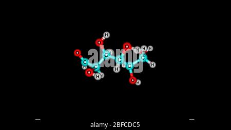Le glucose est un sucre dont la formule moléculaire est C6H12O6 Banque D'Images