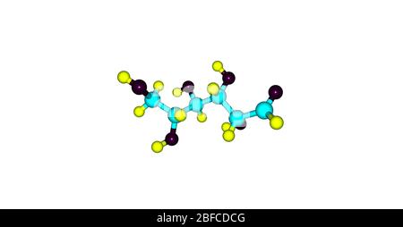 Le glucose est un sucre dont la formule moléculaire est C6H12O6 Banque D'Images