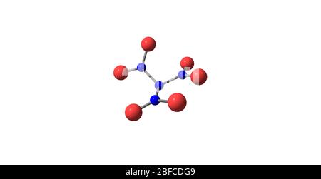 Trinitramide est un composé d'azote et d'oxygène. Il est l'un des oxydants propulseurs de fusée les plus efficaces et les moins polluants Banque D'Images