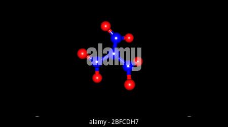 Trinitramide est un composé d'azote et d'oxygène. Il est l'un des oxydants propulseurs de fusée les plus efficaces et les moins polluants Banque D'Images