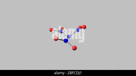 Trinitramide est un composé d'azote et d'oxygène. Il est l'un des oxydants propulseurs de fusée les plus efficaces et les moins polluants Banque D'Images