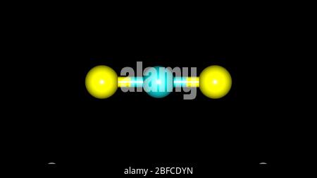 Le disulfure de carbone est un liquide volatil incolore dont la formule est la suivante : Le composé est également utilisé fréquemment comme bloc de construction en chimie organique Banque D'Images