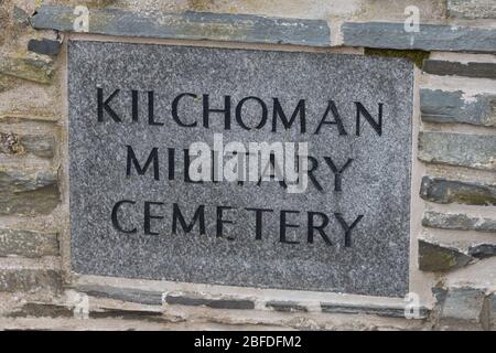 Le cimetière militaire de Kilchoman, un site de la CWGC sur l'île d'Islay, contient les restes des victimes du naufrage du HMS Otranto en 1918. Banque D'Images