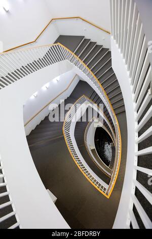 Détail de l'architecture d'un escalier en colimaçon Banque D'Images