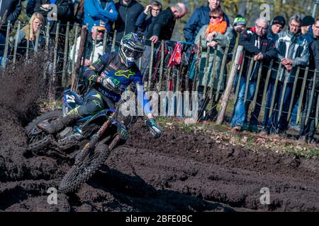 Valkenswaard (Pays-Bas, Italie). 8 mars 2020. valkenswaard (pays-bas), Italie, 08 mars 2020, Gautier Paulin (FRA) Team Yamaha Factory Classe MXGP pendant - - crédit: LM/Davide Messora crédit: Davide Messora/LPS/ZUMA Wire/Alay Live News Banque D'Images