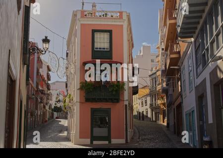 Rue Commerçante (Alvarez De Abreu) À Santa Cruz, La Palma, Canaries Isles Banque D'Images