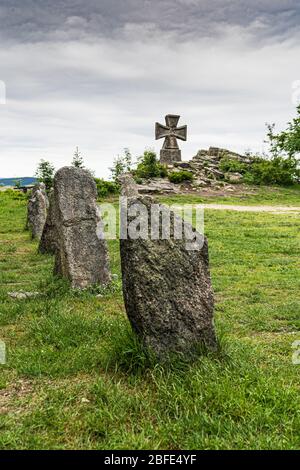 Point de vue à Korenov dans les montagnes de Jizera près de la tour de belvédère de Stepanka Banque D'Images