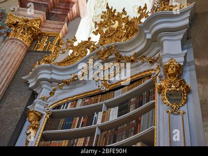 Bibliothèque absolument unique à l'abbaye d'Admont, Autriche Banque D'Images