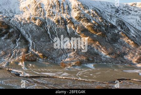 Glen Clova en mi-hiver Banque D'Images