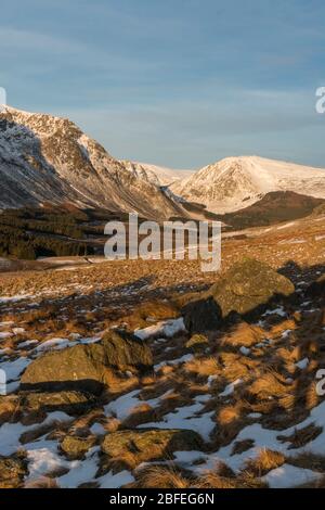 Glen Clova en mi-hiver Banque D'Images