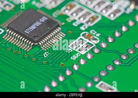 gros plan des cartes de circuits imprimés, application universelle des produits de haute technologie actuels, en particulier dans la technologie INFORMATIQUE. Banque D'Images