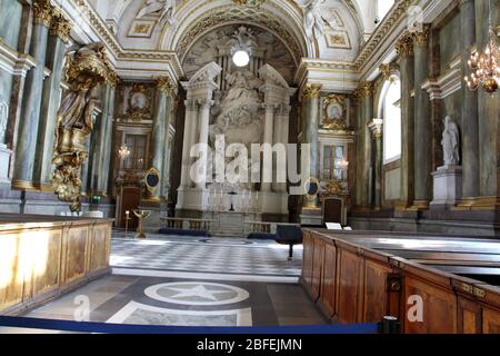 Stockholm, Suède - 07/08/2019: Intérieur du Palais Royal à Stockholm Banque D'Images