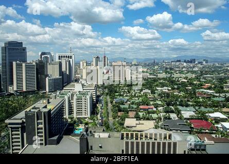 Makati, centre de Manilia, Philippines, février 1996 Banque D'Images
