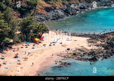 Ya Nui Beach est très peu de côte de plage à Rawai, Phuket Banque D'Images