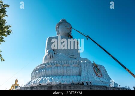 Temple du Grand Bouddha, Phuket / Thaïlande - 19 janvier 2020: Le Temple du Grand Bouddha est l'icône populaire de la ville de l'île de Phuket Banque D'Images