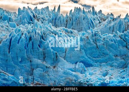 Glacier Amalia sur le bord du canal Sarmiento - glacier de Skua - Parc national Bernardo O'Higgins à Patagonia Chile fjords près de Puerto Natales, C Banque D'Images