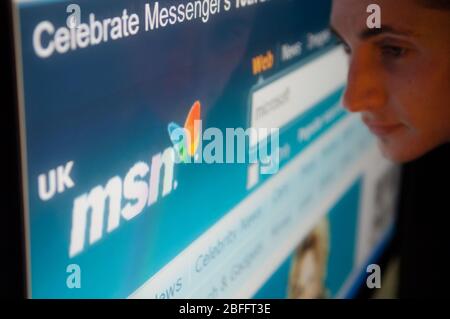 Illustration du site Web MSN. Banque D'Images