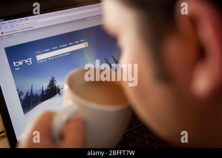 Image d'illustration de la Bing site web. Banque D'Images