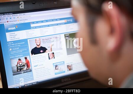 Illustration du site Web MSN. Banque D'Images