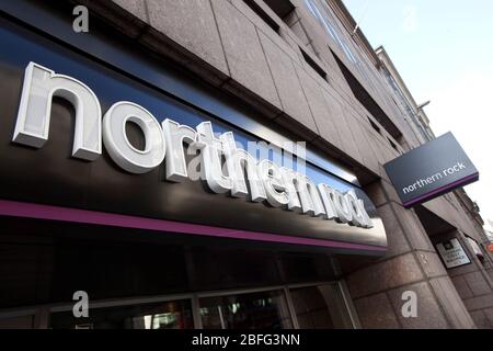 De l'extérieur d'un Northern Rock branch. Banque D'Images