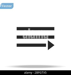 Flèche grande icône noire sur fond blanc .flèche icône design. Collection de flèches de concept pour la conception Web, les applications mobiles, l'interface et plus.vector Illustration de Vecteur