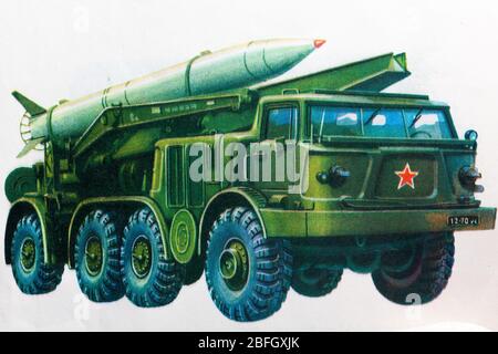 ZIL-135 LM, lanceur de missiles FROG-7, 1959, Russie Banque D'Images