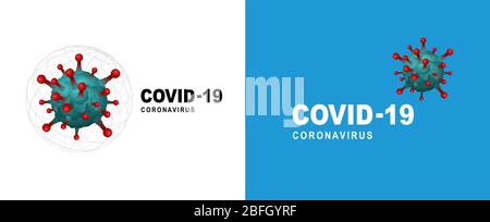 Logo Covid-19 coronavirus, symbole Illustration de Vecteur