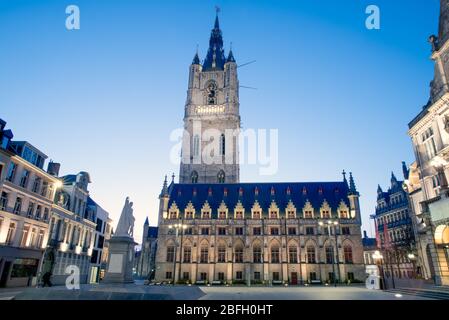 Gand. Image de Gand, Belgique au crépuscule Banque D'Images