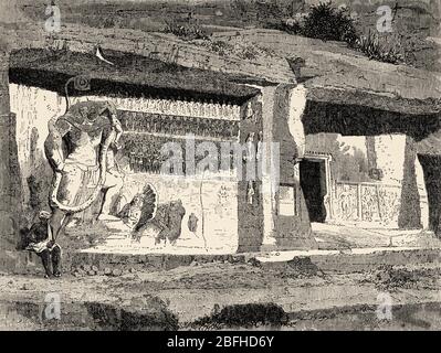 Avatar de Varaha. Troisième Incarnation de Vishnu comme Boar, de Chandra Gupta II Cave. Madhya Pradesh, Inde Banque D'Images