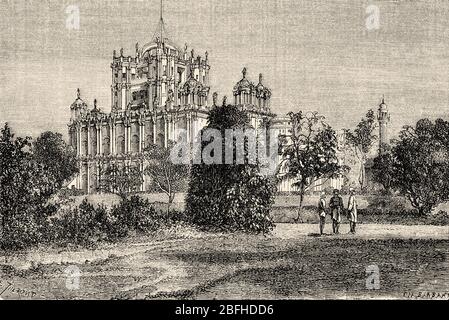 Le palais de la Martiniere, construit par le général Claude Martin comme un palais appelé Constantia, et fut transformé en collège à sa mort, Lucknow. UT Banque D'Images