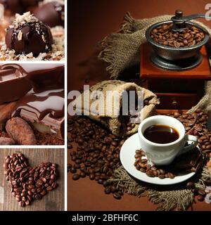 Collage de café Banque D'Images