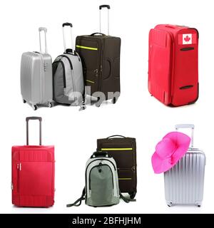 Collage de bagages pour le voyage Banque D'Images