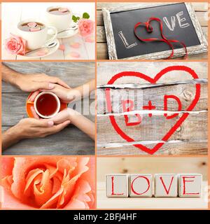 Collage photo Saint Valentin Banque D'Images