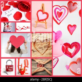 Collage photo Saint Valentin Banque D'Images