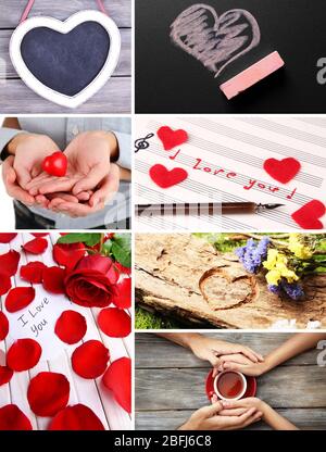 Collage photo Saint Valentin Banque D'Images