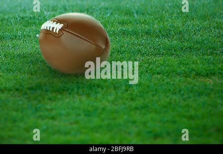 Football américain sur l'herbe verte Banque D'Images