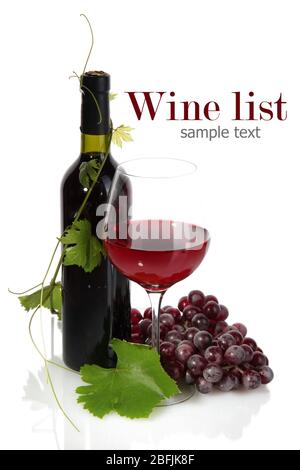 Vin rouge isolated on white Banque D'Images