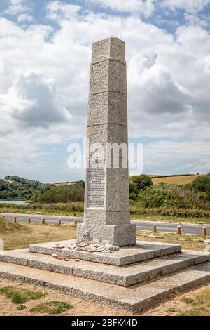 United States Army Memorial, Slapton Sands, Devon, Angleterre, Royaume-Uni Banque D'Images