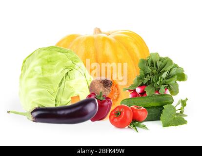 Légumes frais isolated on white Banque D'Images