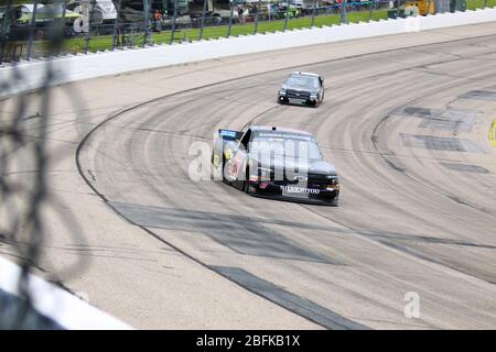 Newton, Iowa - 15 juin 2019 : Tyler Ankrum, NASCAR Gander Outdoor Truck Series M&M 300 course 2019 Banque D'Images