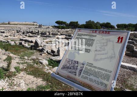 Savelletri di Fasano, Italie - 8 octobre 2010 : fouilles archéologiques dans l'ancienne ville d'Egnazia dans les Pouilles Banque D'Images