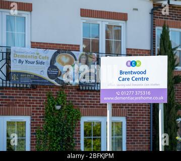 Maisons de soins Brentwood Essex Royaume-Uni, Brentwood Care Center et Dementia Cafe Banque D'Images