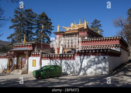 Temple bouddhiste de Ringa, Shangri la, Chine 2019 Banque D'Images