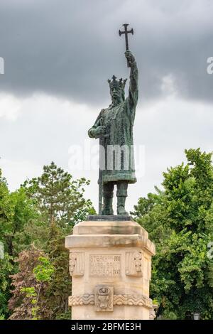 Monument de Stefan cel Mare à Chisinau, Moldova Banque D'Images