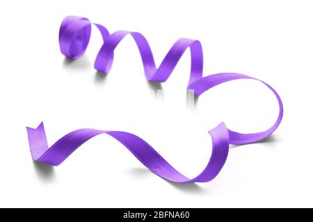 Ruban festif sur fond blanc Banque D'Images