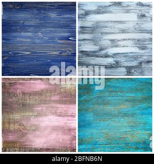 Collage de différentes textures de bois Banque D'Images